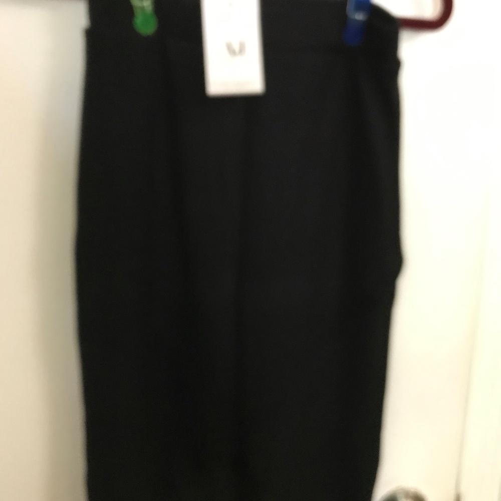 Black pencil skirt with criss cross front